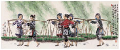 冯远 丁亥（2007年）作 农家少闲月 镜心58×136.5cm