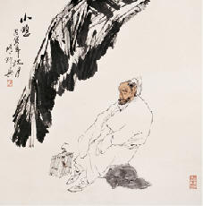 王明明 小憩 镜心68×68cm
