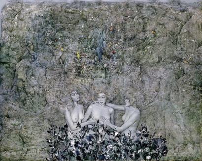 黄楫《殖民地的断层－颓废的美神》1982-1985年 油彩 画布