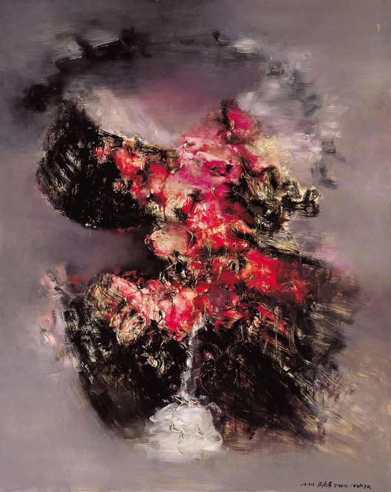 周春芽 《山石图—红石》1999年 油彩 画布150 x 120 cm