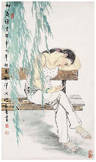 何家英 人物91×54cm