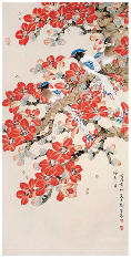 喻继高 花鸟120×60cm