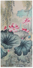 喻继高 荷塘 立轴132×65cm