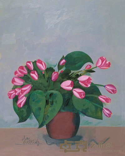 瓶花 80×65cm