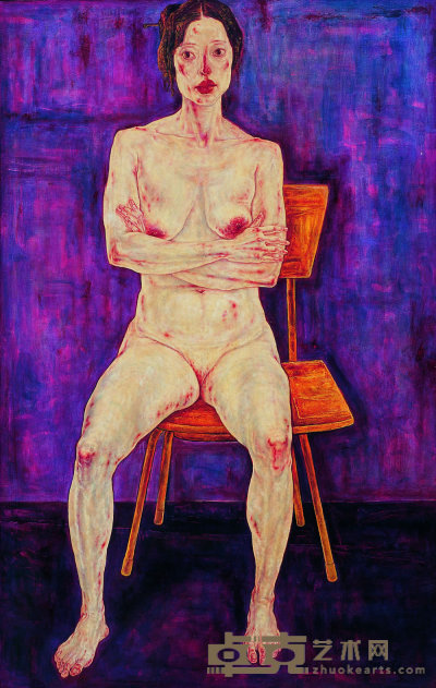 座椅上的裸女  140×100cm