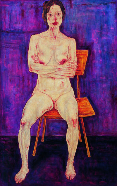 座椅上的裸女 