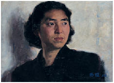 靳尚谊 1960年作 外语教师38×52cm