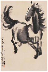 徐悲鸿 1951年作 奔马 立轴87×58cm