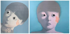 张晓刚 我的记忆（二张）105×124cm×2