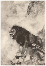 郎静山 1930年 狮子20.6×31.5cm