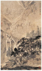 傅抱石 1953年作 山水 立轴99X58cm