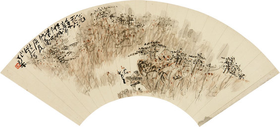 青城秀色  扇面
