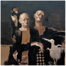 俞晓夫 朋友80×80cm