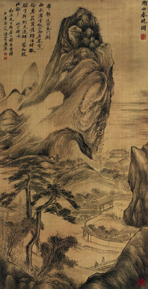 吴历 湖山春晓 立轴