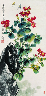 陆抑非 花蝶宜人 立轴