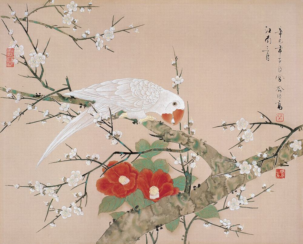 喻继高 2001年作 江南三月 镜心45×55.5cm