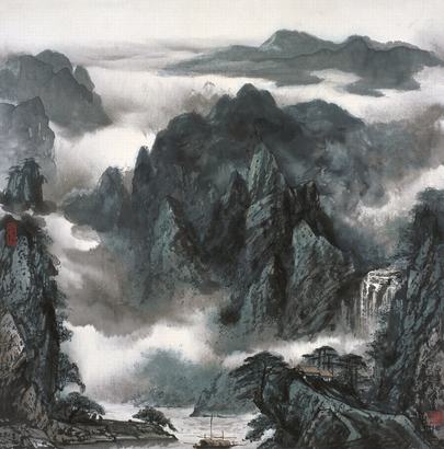 郜宗远 2007年作 满目青山 镜心
