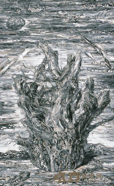 吴翦 2007年作 天籁--根1 230×140cm