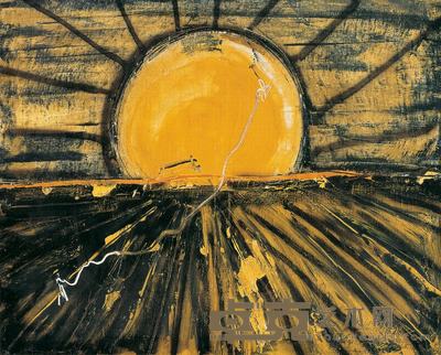 刘锋植 1999年作 巨日 80×100cm