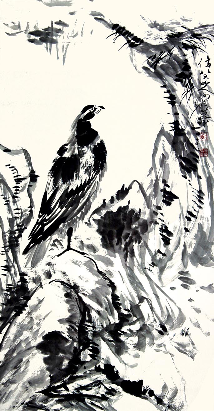 范曾  山鹰138×70cm
