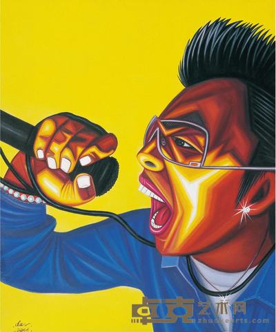 罗丹 2006年作 摇滚乐 120×100cm