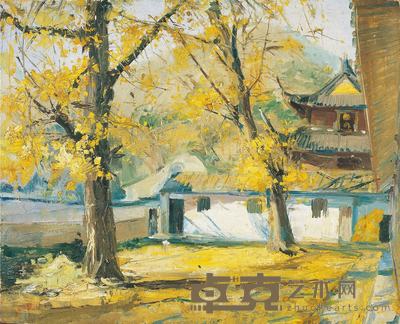 杨圭华 1978年作 育王寺晚秋 32×40cm