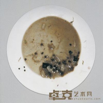 朱昱 2007年作 剩餐2007.6 180×180cm
