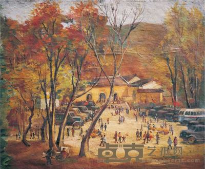 宋征殷 栖霞寺 46×53cm