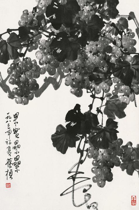 苏葆桢 1982年作 墨葡萄 立轴