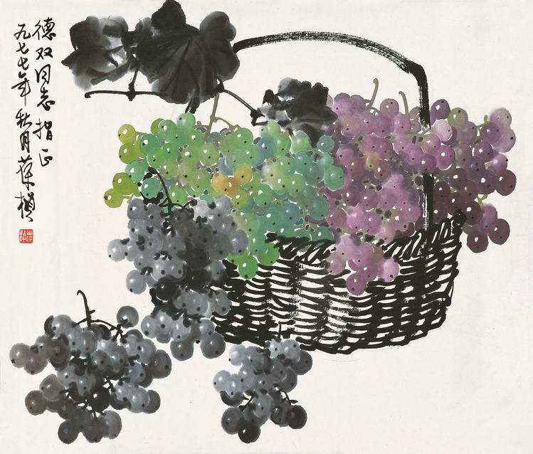 苏葆桢 1977年作 葡萄 镜片