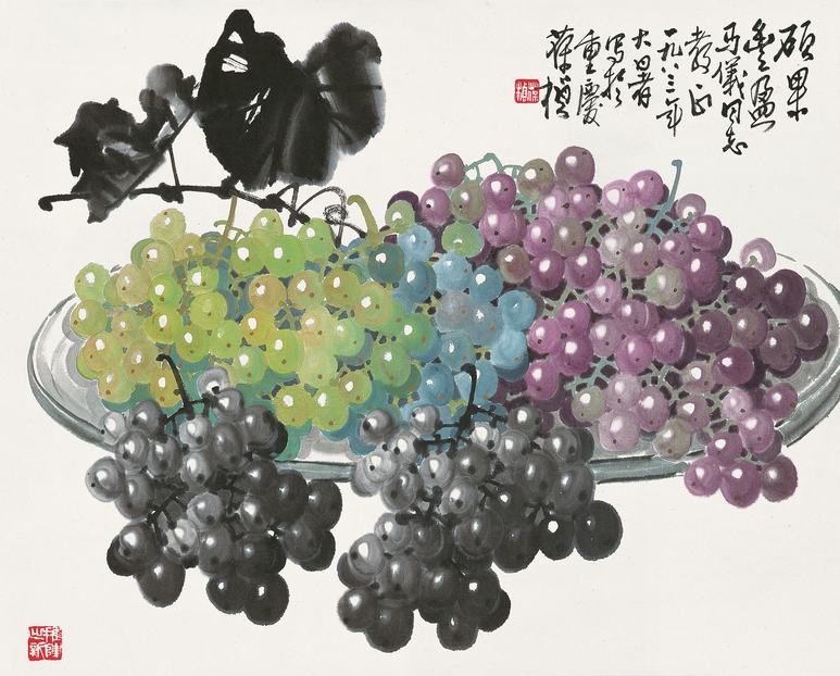 苏葆桢 1983年作 硕果丰盈 立轴