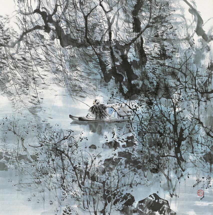 段七丁 2000年作 水乡 立轴