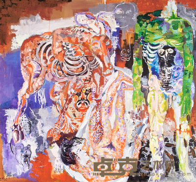 浴缸旁边的动物 175×190cm
