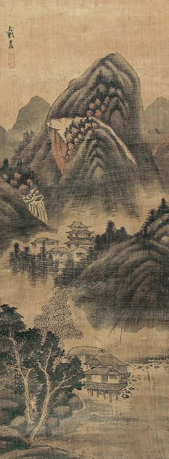 戴嵩 山水 立轴