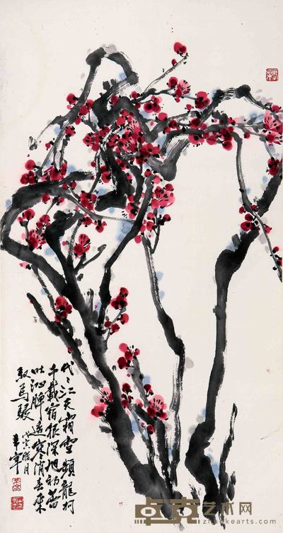 于希宁 红梅 76cm×41cm