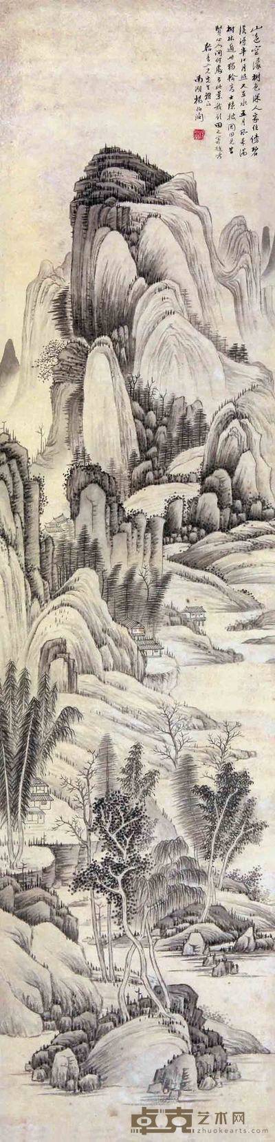 杨伯润    山色空濛 136cm×32cm