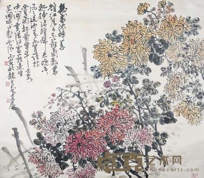 赵云壑 菊花 112cm×161cm