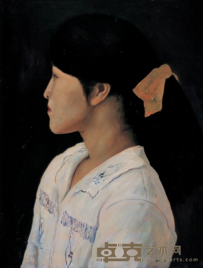 朝戈 1986年作 女肖像 65×50cm