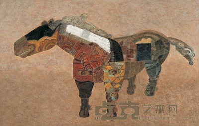 曹力 2006年作 龙马系列之六 90×140cm