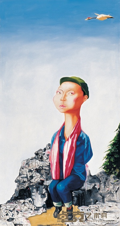 冯中起 2008年作 等待 150×80cm