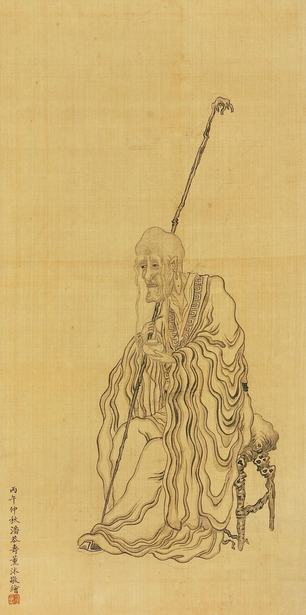潘恭寿 丙午（1786）年作 罗汉图 立轴