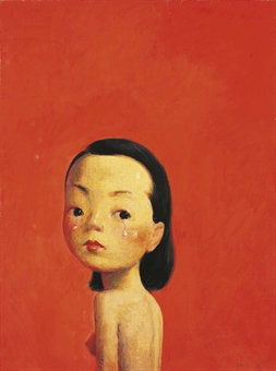 刘野 2002年作 红67×45.7cm