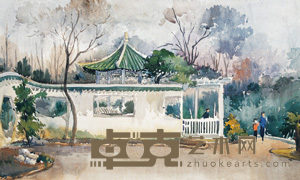 涂克 水彩风景 22×36cm