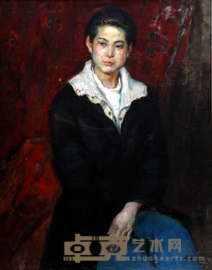杨参军 1984年作 女子肖像 95×75cm
