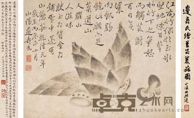 边寿民  菱筍菱菇图 23×29.5 cm. 约0.6平尺