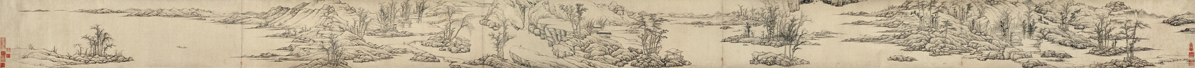陆治 倣倪云林山水