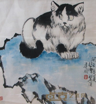 猫 45×42cm
