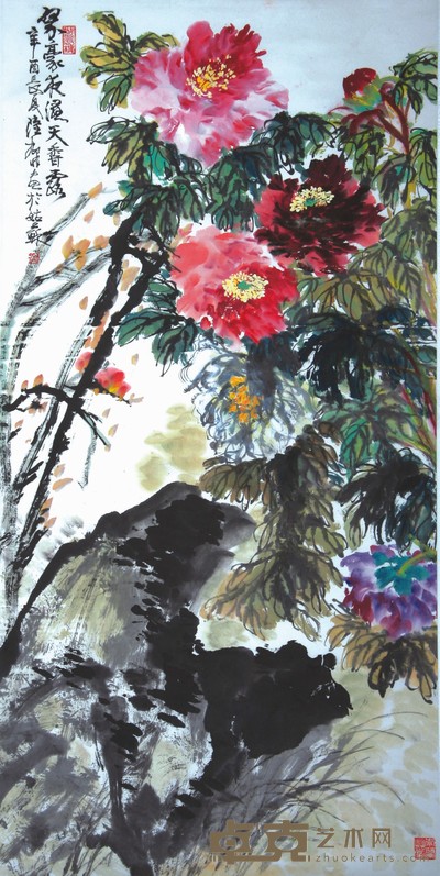国色天香 138×68cm