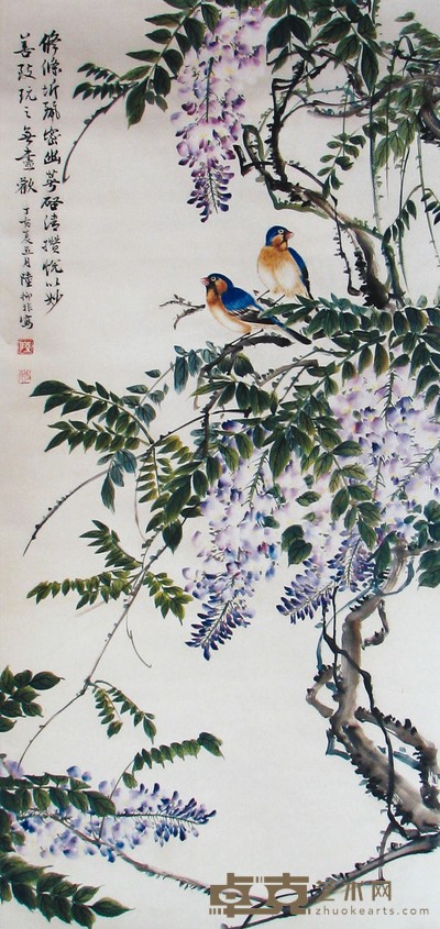 花鸟 93×44cm