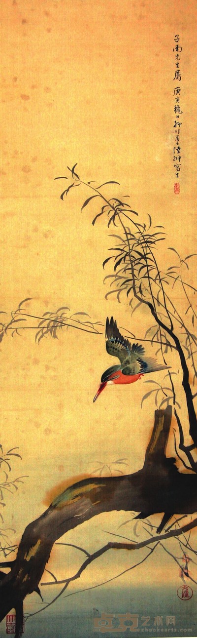 花鸟  108×34cm